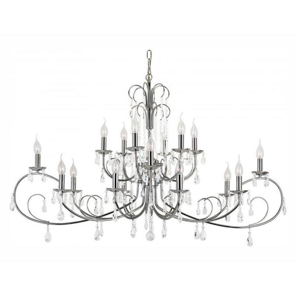 Trans Globe Eighteen Light Polished Chrome Up Chandelier 70368 PC